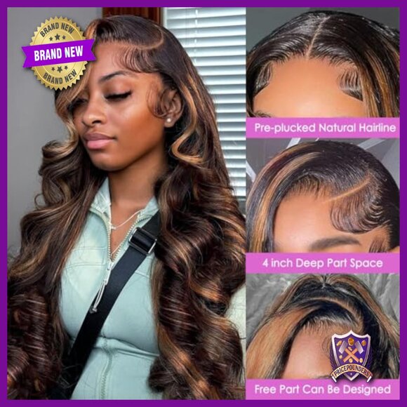 Human Hair Body Wave Lace Front Wig 20 Inch Pre Plucked 200 Density main image 5
